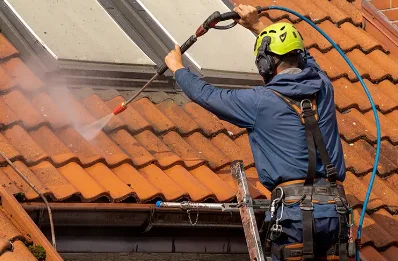 Démoussage et hydrofuge de toiture à Gunsbach